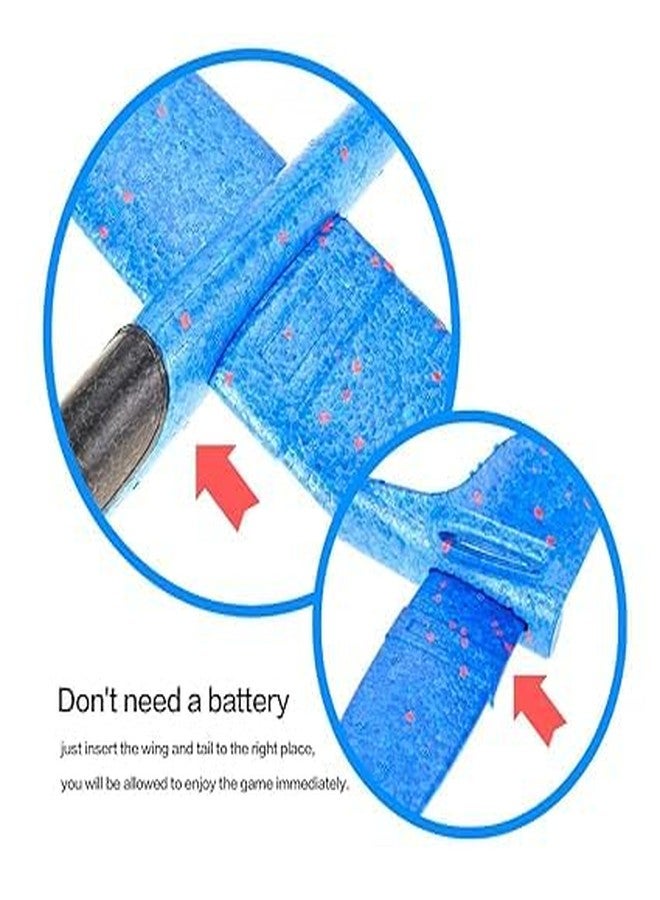WOPPCART طائرة إسفنجية كبيرة قابلة للرمي من WOPPCART - 17.5 بوصة - وضع طيران مزدوج - طائرة طائرة - هدايا للأطفال (متعددة الألوان) (عبوة من قطعتين) - Image 3